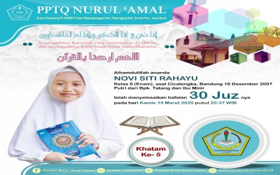 Novi Siti Rahayu - Santri Akhwat Khatam Hafalan 30 Juz
